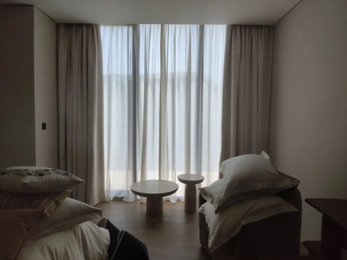 Custom curtains made and fitted in a Sharjah home by Al Noor Curtains — installation 1