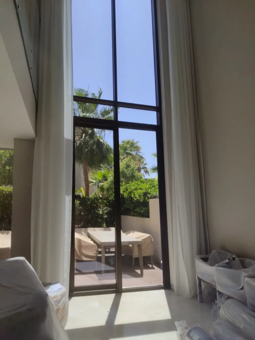 Custom curtains made and fitted in a Sharjah home by Al Noor Curtains — installation 2