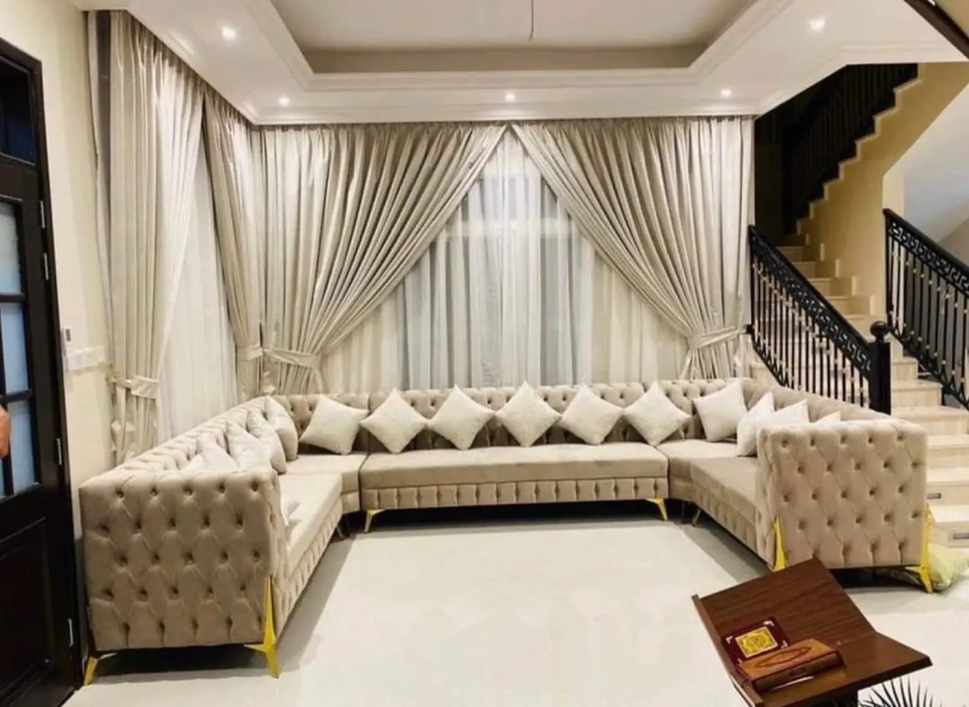 Custom curtains made and fitted in a Sharjah home by Al Noor Curtains — installation 6