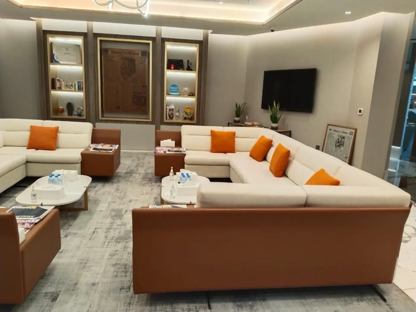 Customized majlis, sofa and bedroom furniture built and upholstered in Al Noor's Sharjah workshop — project 3