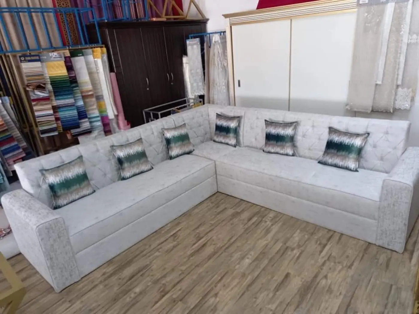 Customized majlis, sofa and bedroom furniture built and upholstered in Al Noor's Sharjah workshop — project 15